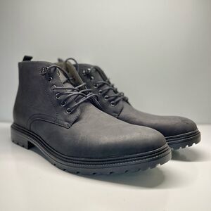 PERRY ELLIS PORTFOLIO SPUR ULTRA FOAM MENS CHUKKA ANKLE BOOTS SIZE 12 Black (C)